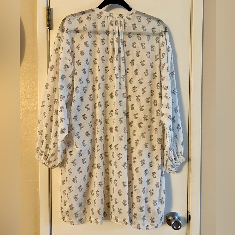 Doen Red Dahlia Block Print Jo Dress - Picture 3 of 8